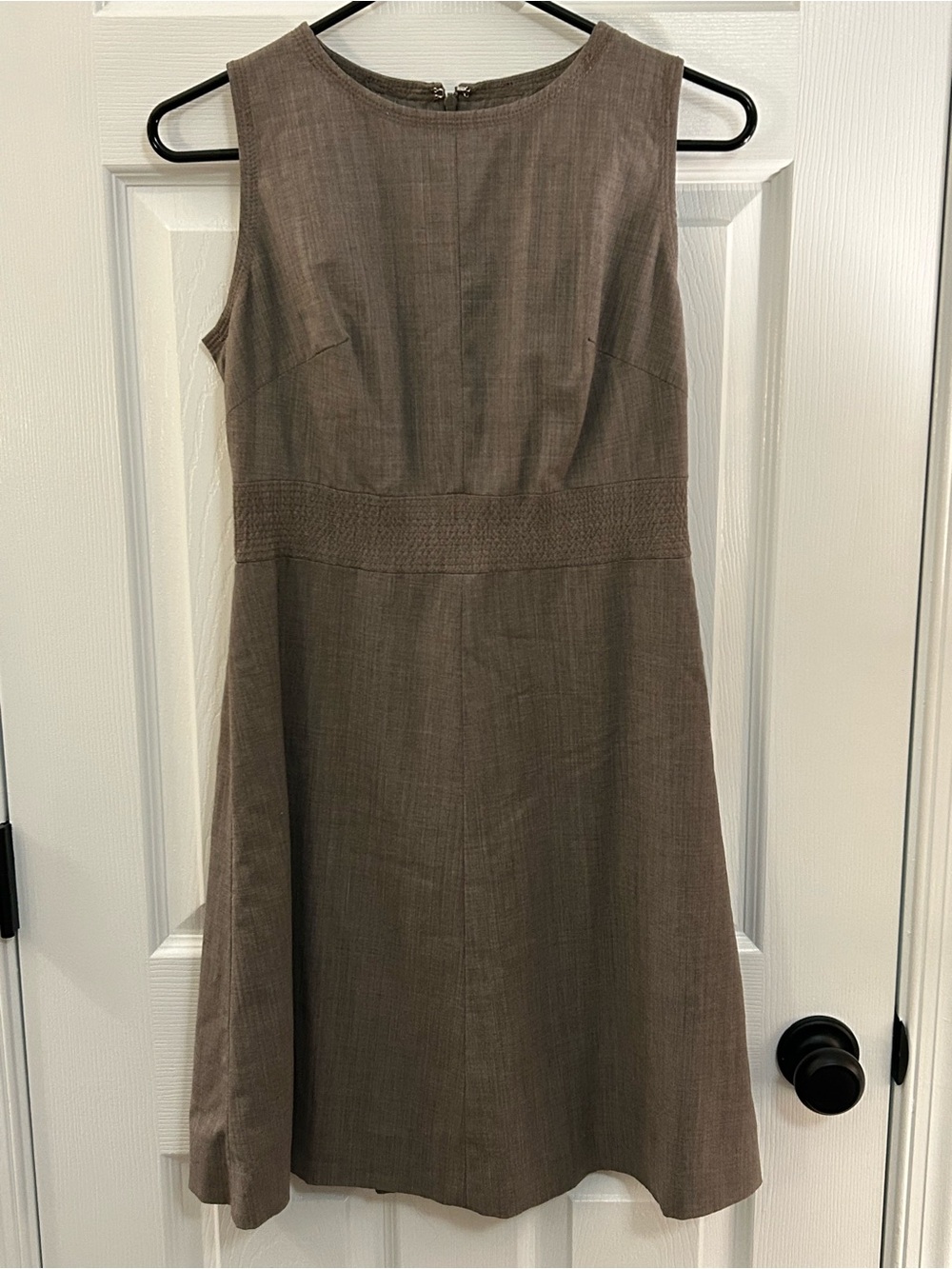 Banana Republic Sleeveless Taupe A-Line Midi Dress